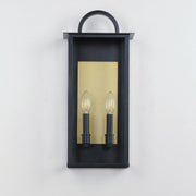 Manchester 2 Light Medium Outdoor Wall Sconce in Black