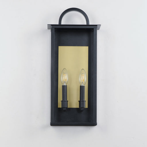 Manchester 2 Light Medium Outdoor Wall Sconce in Black