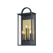 Manchester 3 Light Large Outdoor Wall Sconce in Black