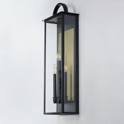 Manchester 3 Light Extra Large Outdoor Wall Sconce in Black