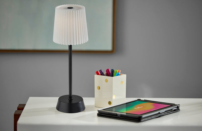 Bobby LED Cordless Table Lamp in Black