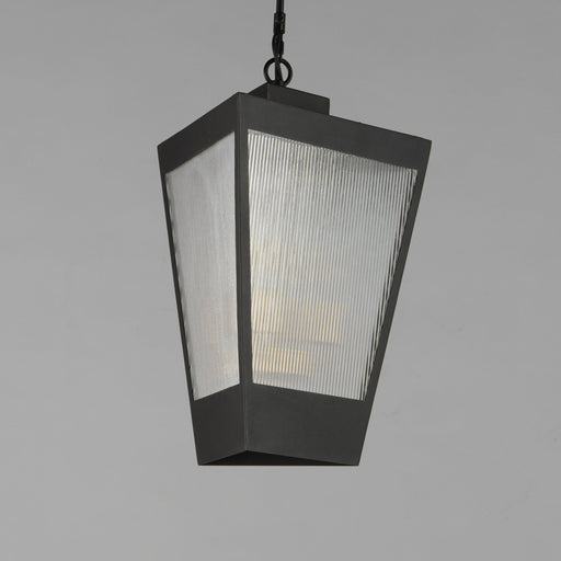 Triform 14" 3 Light Outdoor Pendant in Black / Antique Brass