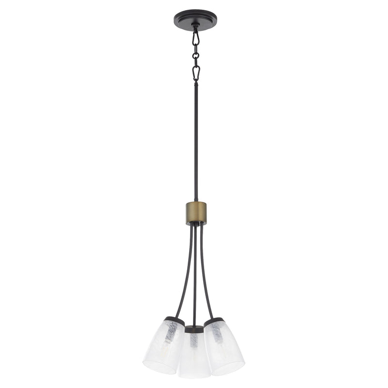 Arpeggio 3 Light Pendant in Matte Black