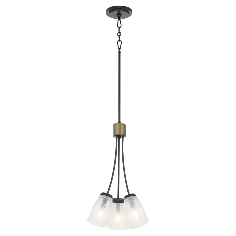 Arpeggio 3 Light Pendant in Matte Black