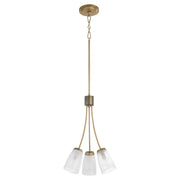Arpeggio 3 Light Pendant in Aged Brass