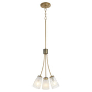 Arpeggio 3 Light Pendant in Aged Brass