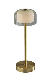 Benji LED Cordless Table Lamp in Antique Brass