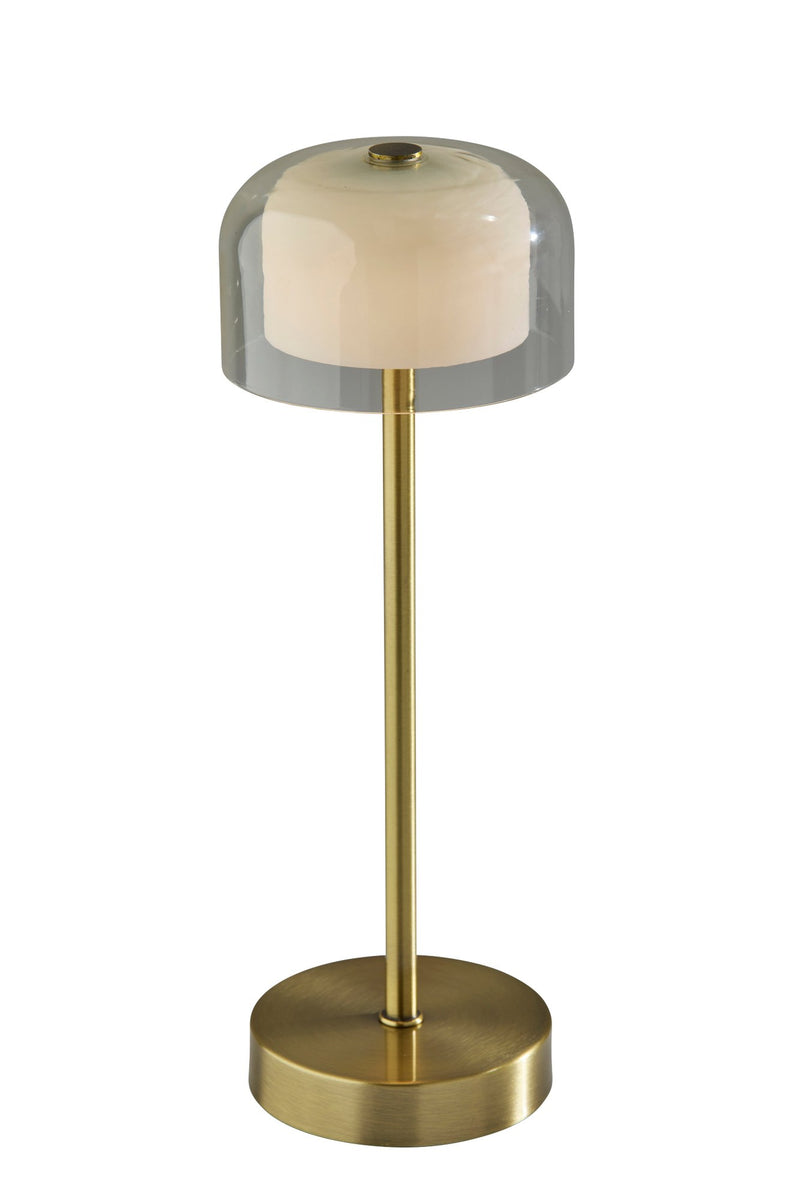 Benji LED Cordless Table Lamp in Antique Brass
