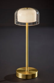 Benji LED Cordless Table Lamp in Antique Brass