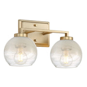 Elliott 2-Light Bath Vanity Light in Brushed Champagne Brass