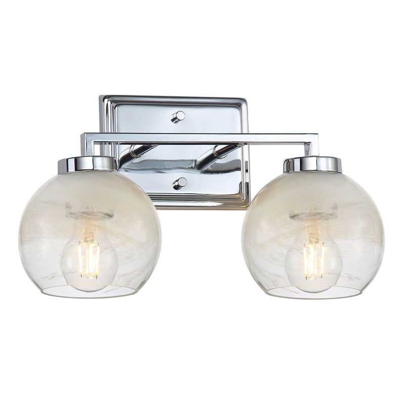 Elliott 2-Light Bath Vanity Light in Chrome