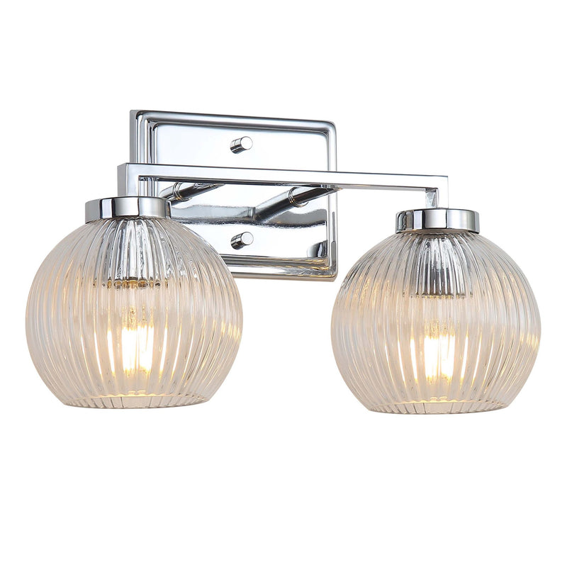 Elliott 2-Light Bath Vanity Light in Chrome