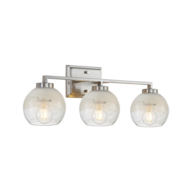 Elliott 3-Light Bath Vanity Light in Pewter