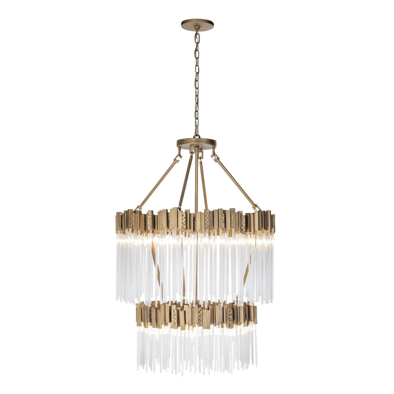 Matrix 14-Light 30" 2-Tier Pendant in Havana Gold