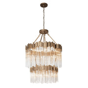 Matrix 14-Light 30" 2-Tier Pendant in Havana Gold
