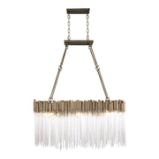 Matrix 6-Light 36.5" Linear Chandelier in Havana Gold
