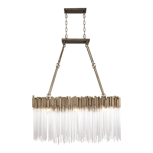Matrix 6-Light 36.5" Linear Chandelier in Havana Gold