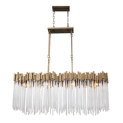 Matrix 8-Light 48.25" Linear Chandelier in Havana Gold