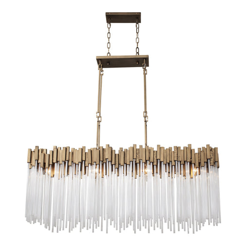 Matrix 8-Light 48.25" Linear Chandelier in Havana Gold