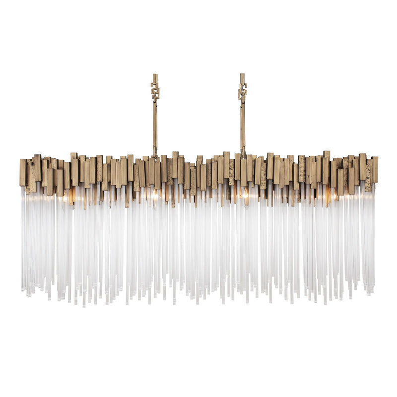 Matrix 8-Light 48.25" Linear Chandelier in Havana Gold