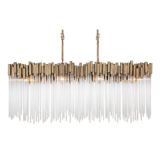 Matrix 8-Light 48.25" Linear Chandelier in Havana Gold