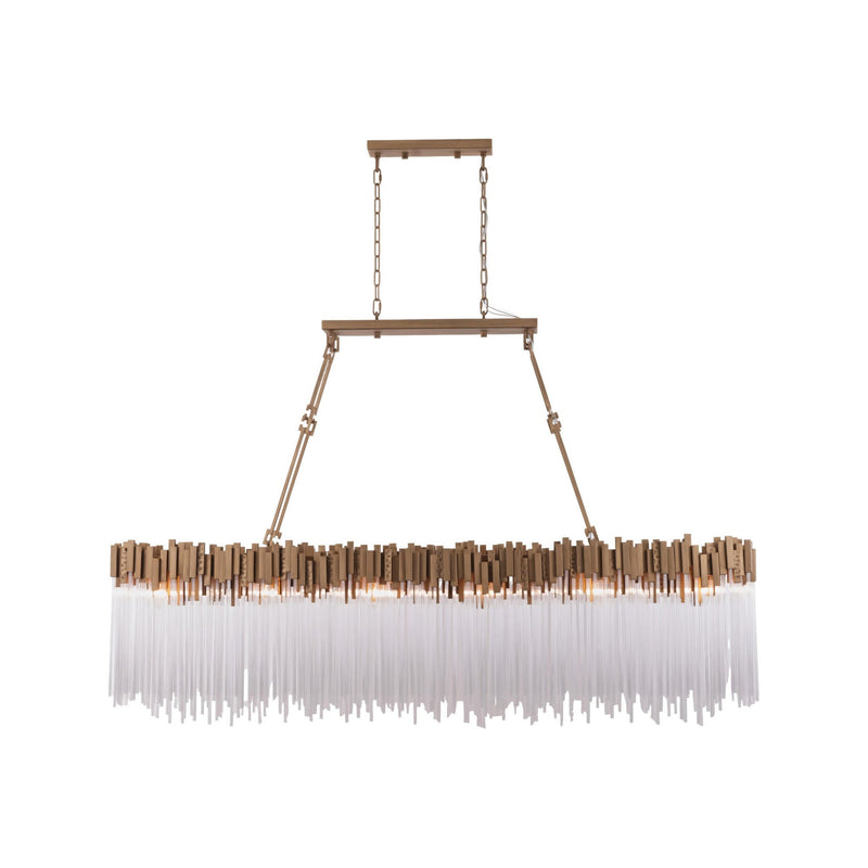 Matrix 12-Light 72" Linear Pendant in Havana Gold