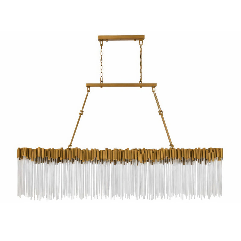 Matrix 12-Light 72" Linear Pendant in Havana Gold