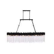 Matrix 12-Light 72" Linear Pendant in Matte Black/French Gold