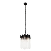 Matrix 3-Light 14" Pendant in Matte Black/French Gold