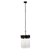 Matrix 3-Light 14" Pendant in Matte Black/French Gold