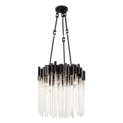 Matrix 6-Light 18.5" Pendant in Matte Black/French Gold