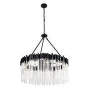 Matrix 12-Light 40" Pendant in Matte Black/French Gold