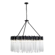 Matrix 12-Light 40" Pendant in Matte Black/French Gold