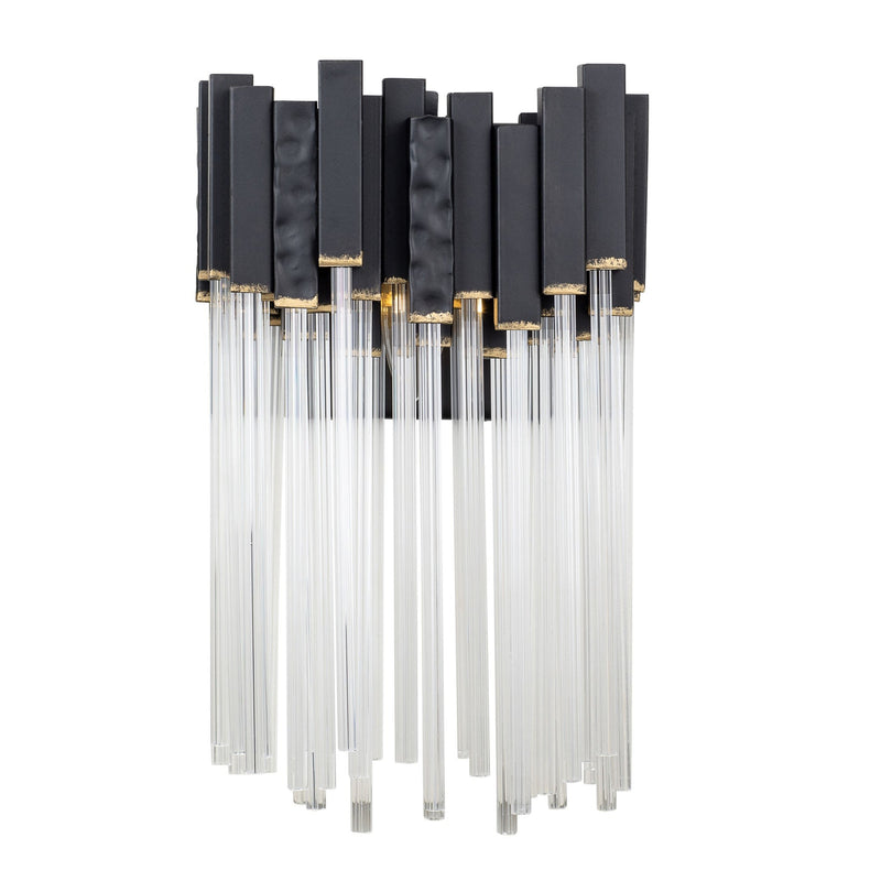 Matrix 13.5" Vanity Light in Matte Black/French Gold