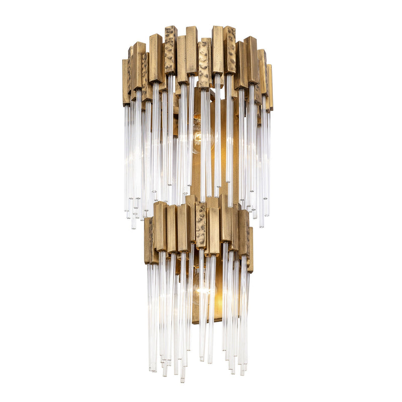 Matrix 2-Light 24.25" 2-Tier Wall Sconce in Havana Gold