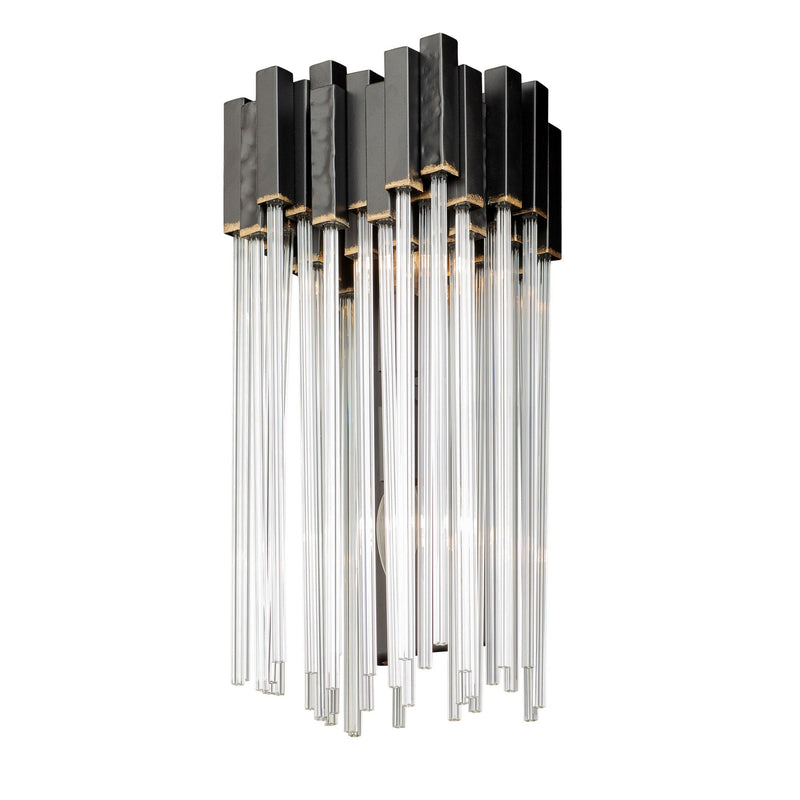 Matrix 2-Light 17.5" Wall Sconce in Matte Black/French Gold