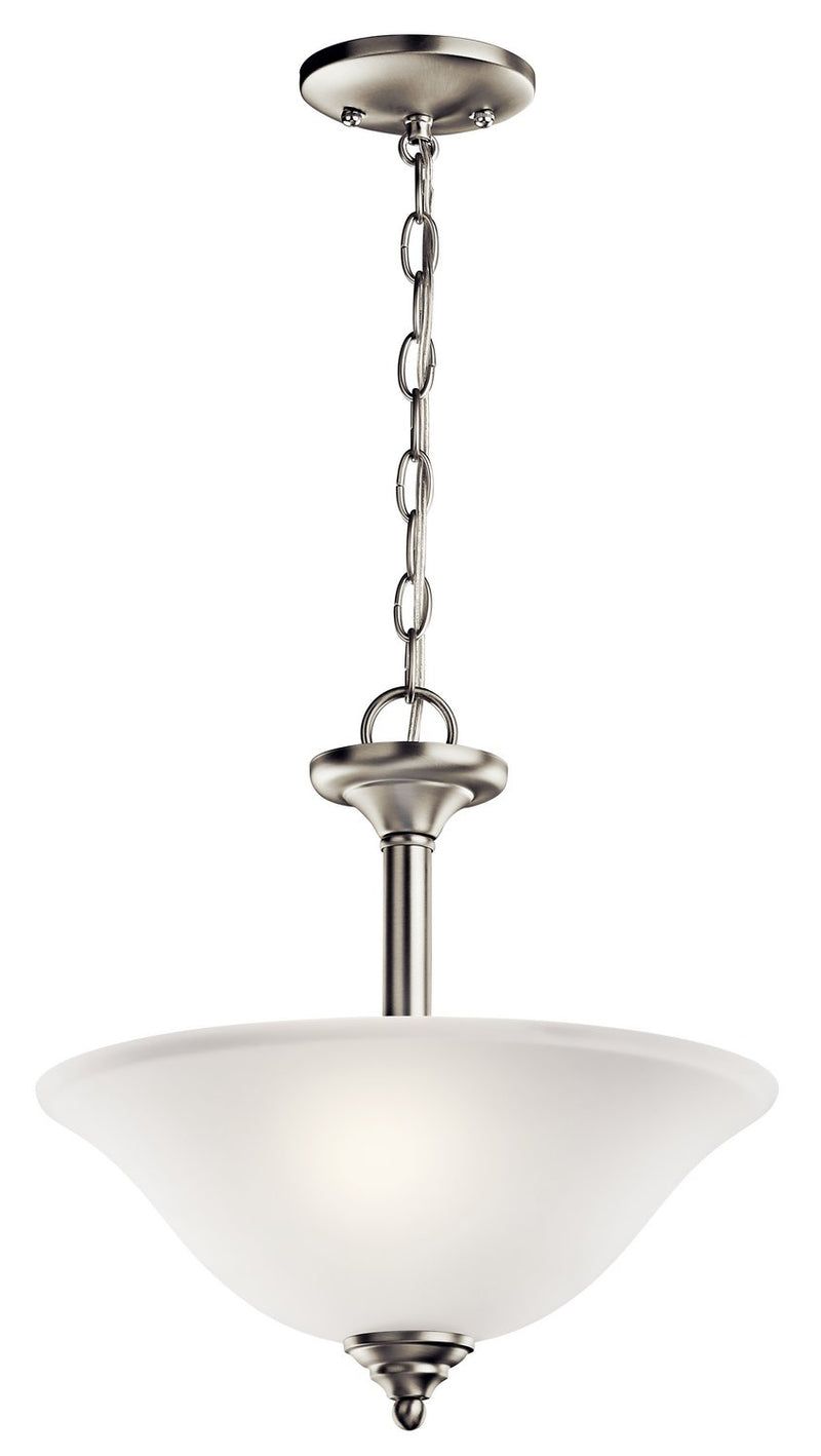 Wynberg 2-Light Convertible Pendant in Brushed Nickel