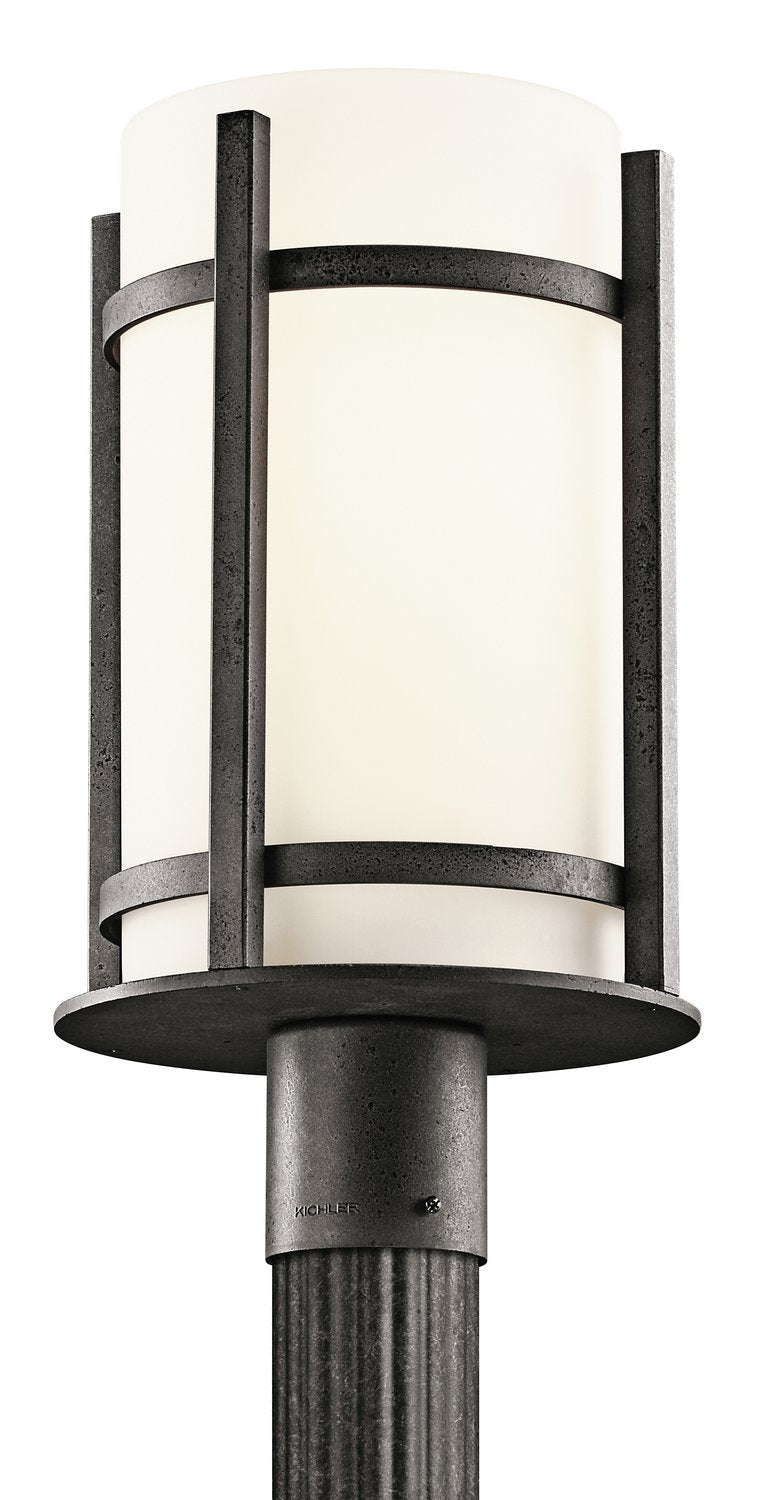Camden Outdoor Post Light in Anvil Iron