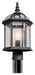Barrie Outdoor Post Mount 1-Light in Black