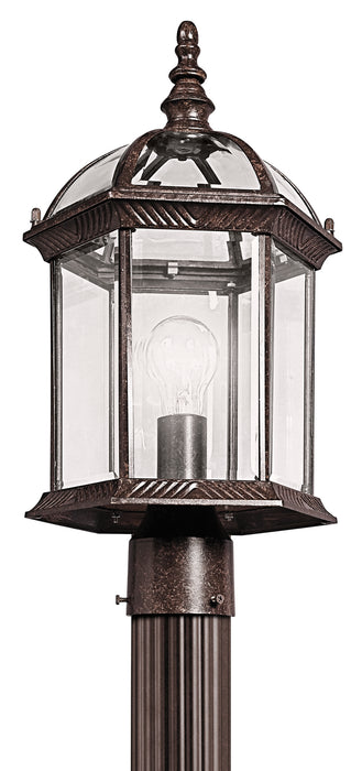 Barrie Outdoor Post Mount 1-Light in Tannery Bronze