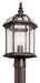 Barrie Outdoor Post Mount 1-Light in Tannery Bronze