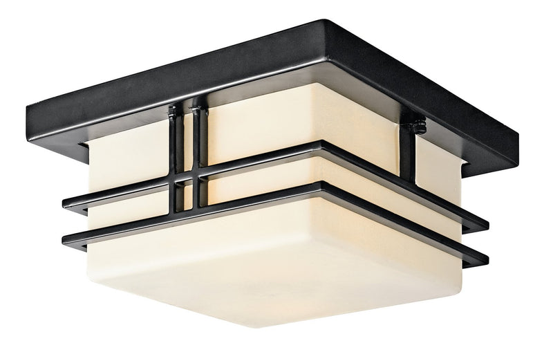 Tremillo 2-Light Outdoor Flush Mount in Black