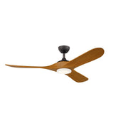 Mylo 60" Outdoor Ceiling Fan with Light in Anvil Iron