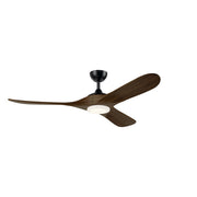 Mylo 60" Outdoor Ceiling Fan with Light in Satin Black