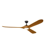 Mylo 80" Outdoor Ceiling Fan with Light in Anvil Iron