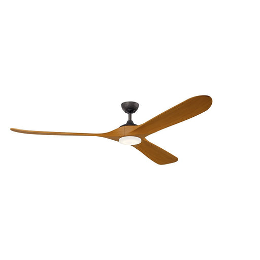 Mylo 80" Outdoor Ceiling Fan with Light in Anvil Iron