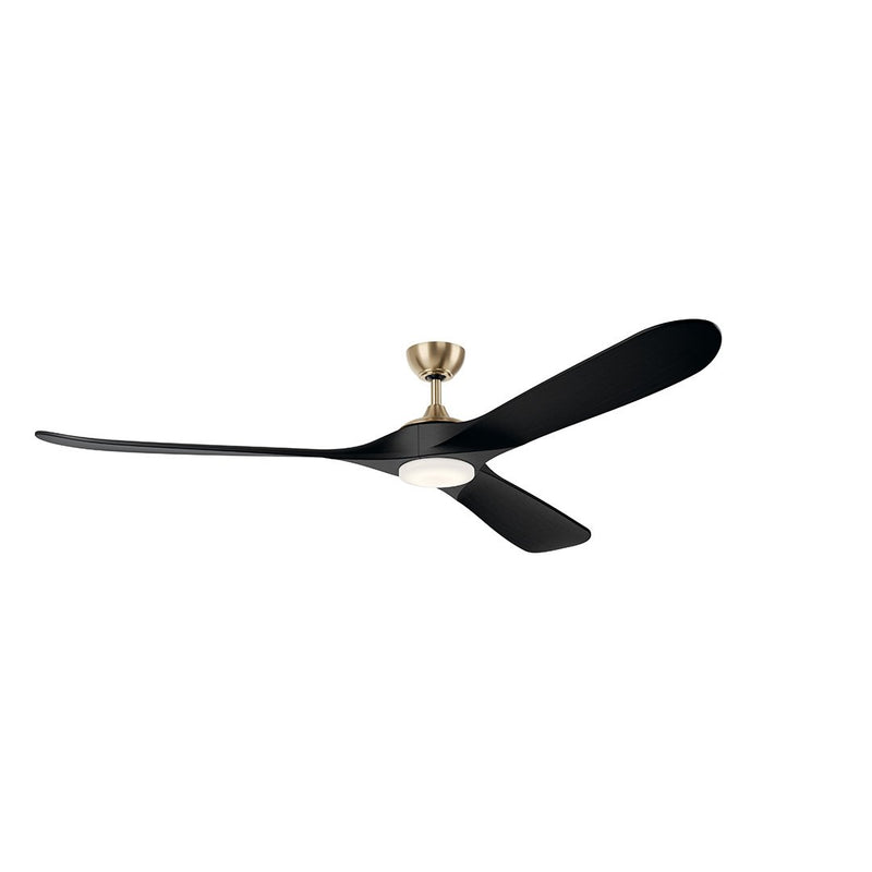 Mylo 80" Outdoor Ceiling Fan with Light in Champagne Bronze