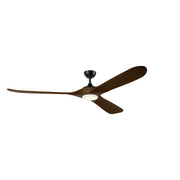 Mylo 80" Outdoor Ceiling Fan with Light in Satin Black
