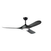 Mylo 60" Wet-Rated Outdoor Ceiling Fan with Light in Satin Black