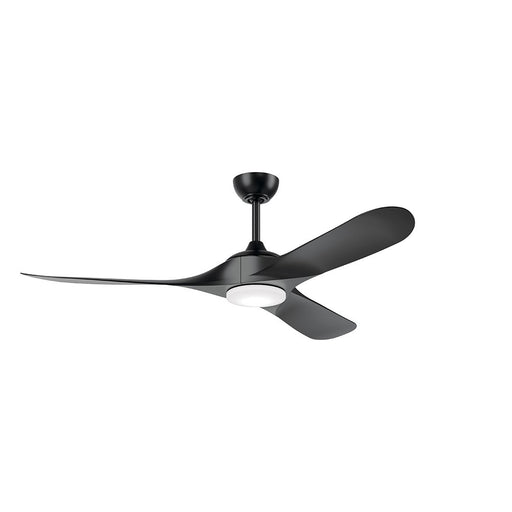 Mylo 60" Wet-Rated Outdoor Ceiling Fan with Light in Satin Black